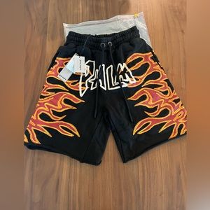 Palm Angels Graffiti Flames Sweatshorts